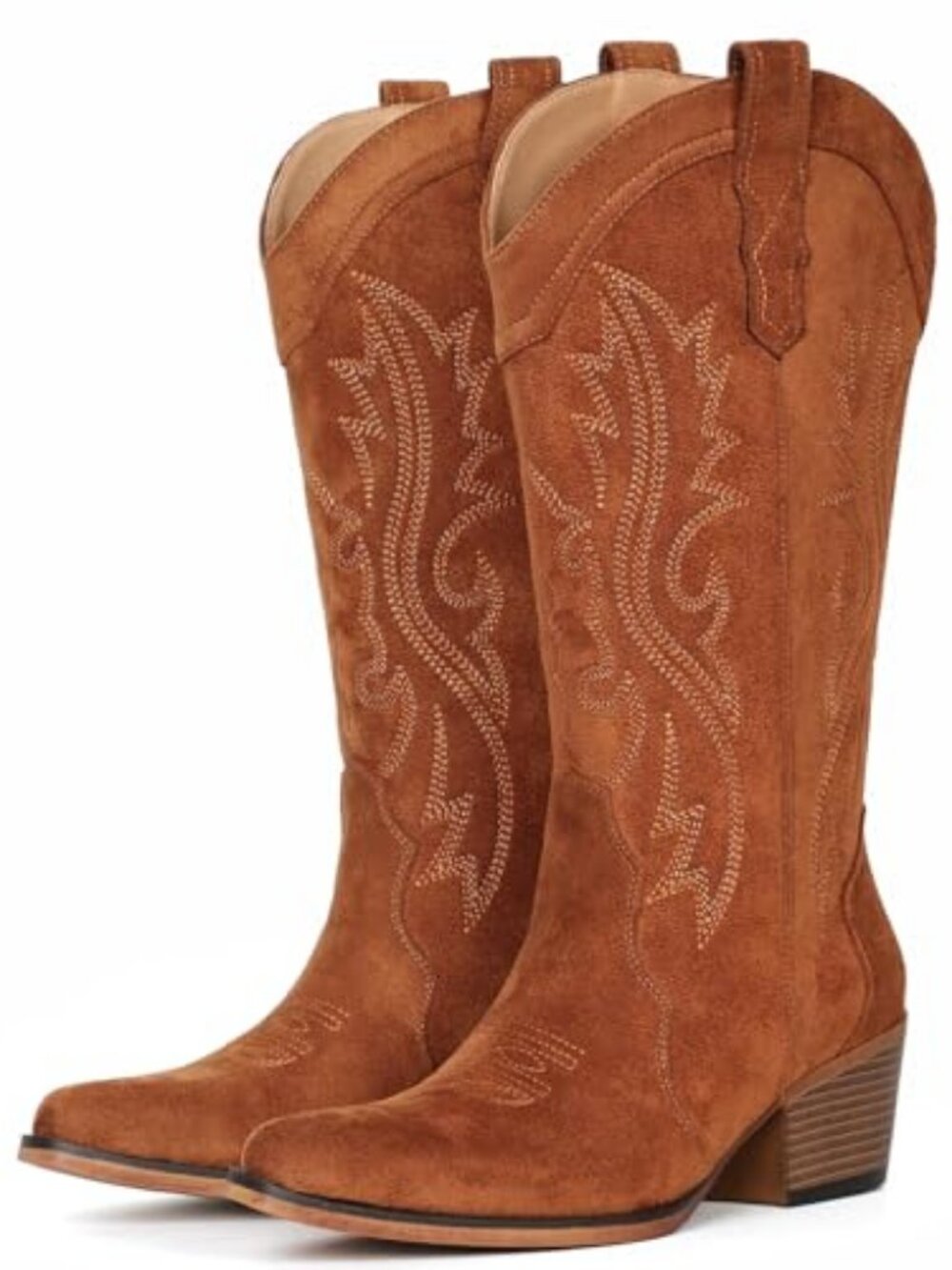 Cowboy Boots For Women Western Cowgirl Boots Mid Calf Snip Toe